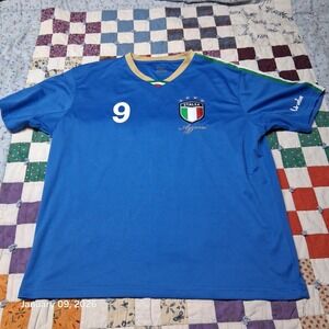 Gol Azzurri Italia 9 Blue Jersey Size XL Soccer Futbol BIG back Logo